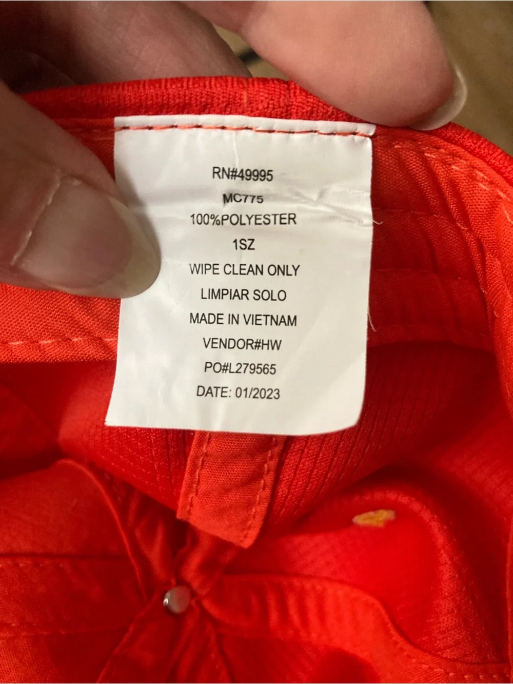 McDonald’s Uniform Red Baseball Cap Adult with Yellow Trim